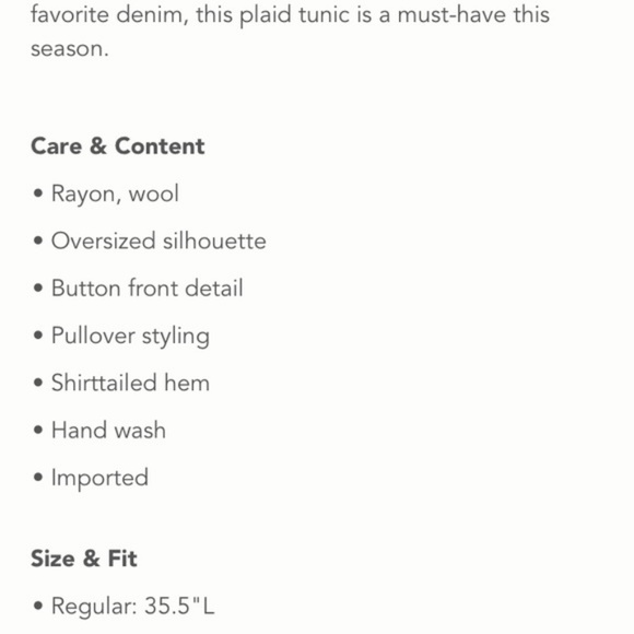 NWT Anthropologie Lucie Plaid Tunic - Picture 5 of 8